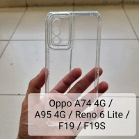 Case compatible for Oppo A74 4G Soft Clear Case Airbag Premium Dengan Pelindung Kamera