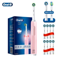 Oral B Pro 4 Ultra Adult Electric Toothbrush Smart Pressure Sensor Rechargeable Brush With Extra 8pc