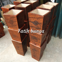 pot bunga pot kayu bunga plastik artificial
