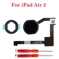 1pcs Home Button Flex Cable For iPad 6 Air 2 A1566 A1567 Home Return Button Flex Cable Assembly With Rubber