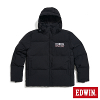 EDWIN 寬壓格防寒外套-男-黑色