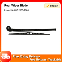 Rear Wiper Arm and Blade Replacement for Audi A3 8P 2003-2008 Rear Wiper Arm Plastic Rubber Material