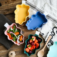 創意北歐陶瓷網紅小盤子可愛兒童早餐碗家用模具微波爐烤碗餐具