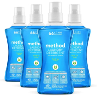 【method 美則】四倍濃縮香水環保洗衣精-清新1580mlx4(中性香氛 運動 抗臭 機能衣)