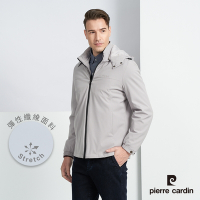 Pierre Cardin皮爾卡登 男款 都會休閒連帽保暖鋪棉外套-淺灰色(5225762-92)