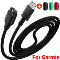 Charger Adapter Type C/IOS for Garmin Fenix 7/7S/7X/6/6S/6X Forerunner 745 955 945 Smart Watch Charging Cable with Dust Plug
