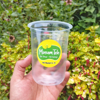 stiker label cup anti air es teh MINUM TEH 60 pcs