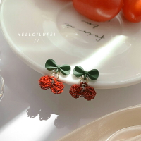 秋天水果櫻桃耳釘2021年新款潮耳環女韓國網紅氣質小眾設計感耳飾