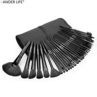 VANDER LIFE 32Pcs Professional Black Makeup Brushes Cosmetic Foundation Powder Eye shadow Blush Blending Make Up Brush Set