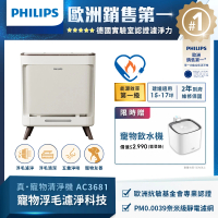 【Philips 飛利浦】毛小奈抗敏寵物清淨機 適用15-17坪(AC3681/80)