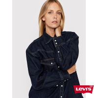 Levis 女款 XL版牛仔襯衫外套 / 原色 / 六角珍珠釦