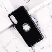 For Rakuten Hand 5G 5.1" 2022 Back Ring Holder Bracket Phone Case Smartphone TPU Soft Silicone Cover