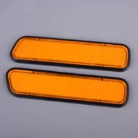 1 Pair Universal Fender Side Reflector Reflective Sticker Marker Amber Plastic for Car Trailer Motorcycle