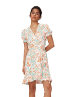 ชุดกระโปรง DVF EMILIA MINI DRESS สี JUNE BLOOM JADE