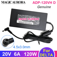 Original ADP-120VH D DELTA Power Adapter 20V 6A 120W Charger For MSI GF63 THIN MS-16R5 Gaming Laptop Power Supply 4.5x3.0mm