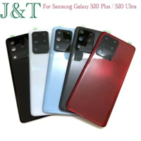 For Samsung Galaxy S20 Plus / S20 Ultra G980 G985 Battery Back Cover 3D Glass Panel S20 Rear Door Housing Case Camera Glass Lens
