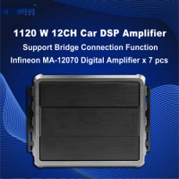 1120 W 12 channel in car amplifier with built-in DSP support bridge connection to 8CH 10CH Infineon D-Class MA-12070