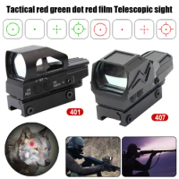 401/407 all Metal Button Plate 4 Variable (Green &amp; Red Dot Cross,10 MOA and 3 MOA) Holographic Reflector Sight Red Film 1x Sight