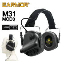 EARMOR Military Tactical Headphones M31 Airgun Shooting Earmuffs Shooting Hearing Protection Headphones Soundproof Earmuffs
