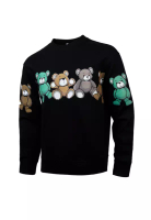 HLA Bear Printing Soft and Comfortable Long Sleeve Sweater Men - HNZWJ3W081H82