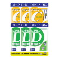 【DHC】維他命C+B2 30日份3包組+維他命D 30日份3包組