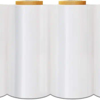 Stretch Wrap, 11 Inch x 2000 Feet, 51 Gauge, 4 Rolls, Clear Plastic Cling, Cast Hand Stretch Film Rolls, for Packaging Pallets