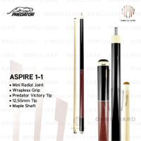 PREDATOR ASPIRE 1-1 1-2 1-3 1-4 1-5 1-6 1-7 1-8 1-9 1-10 Cue Stick Billiard Low Deflection Maple Min