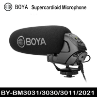 BOYA BY-BM3031 Microphone Supercardioid Condensador Microfone Interview Capacitive Mic for Canon Nikon DSLR Camcorder Camera