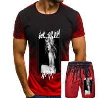 Pop Singer Lady Gaga T-shirt For Men Plus Size Cotton Team Tee Shirt 4XL 5XL 6XL Camiseta