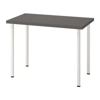 LINNMON/ADILS 書桌/工作桌, 深灰色/白色, 100 x 60 公分