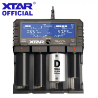 XTAR DRAGON VP4 PLUS 18650 Battery Charger Capacity Tester Checker Fast Charge Batteries Pack AAA AA C D Li-ion Battery Tester