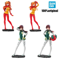 Anime Original BANDAI EVA Asuka Langley Soryu Mari Makinami Illustrious Figure 8Cm Pvc Action Figurine Model Toys for Boys Gift