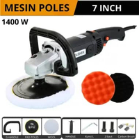 Mesin Poles mobil Listrik Poles Mobi Furniture Besar 7 Inch Poleser paket poles dan busa