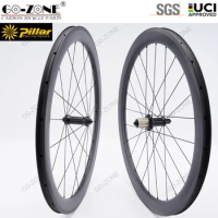 700c Carbon Road Wheelset Rim Brake Straight Pull Gozone R290 Pillar 1423 UCI Approved Normal / Ceramic Bearings Bicycle Wheels