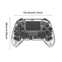 LinYuvo KP01 Pro Bluetooth Wireless Joypad Transparent color With Dual motor Turbo For PlayStation 4 Controller Joystick Gamepad