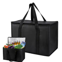 Thermal Lunch Bag Heavy Duty Large Capacity 65L-70L Thermal Insulation Bag Non-Woven Collapsible Cooler Bag For Groceries Food