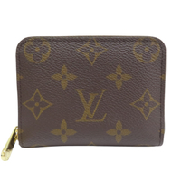 【二手名牌BRAND OFF】LOUIS VUITTON LV 路易威登 棕色 原花 帆布 Zippy Coin Purse 拉零錢包 M60067