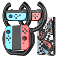 Steering Wheel for Nintendo Switch &amp; Switch OLED Model Joy-Con, Racing Wheel Controller for Mario Kart 8 Deluxe
