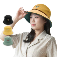 【瑟夫貝爾】CB刺繡磨毛漁夫帽 漁夫帽 遮陽帽 防紫外線 帽子 淑女帽 透氣舒適