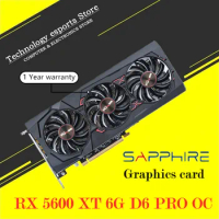 SAPPHIRE RX 5600XT 6G D6 PRO OC GAMING Video Cards Radeon RX 5600 xt 6GB GPU Graphic Card PCI Express 4.0 16X