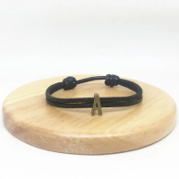 Gelang Tali Inisial Huruf Logam Custom Pria Wanita Asli Handmade Waterproof Bracelets - Pilihan Pers