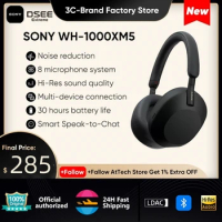 Sony WH-1000XM5 Wireless Headphones Noise Canceling Overhead HeadPhones With Mic For Phone-Call Bluetooth Alexa Voice Control