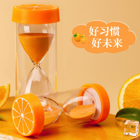 沙漏計時器兒童防摔10/30/60分鐘創意水果時間流沙瓶擺件開學禮物【摩可美家】