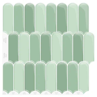 Premium Peel and Stick Tiles 3D Green lWaterproof Kitchen Backsplash Decor Self Adhesive Wallpaper