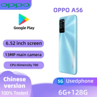 OPPO A56 5G Mobile Phone Android CPU Dimensity 700 6.5inches Screen 6GB RAM 128GB ROM 5000mAh Charge Octa-Core usedPhone