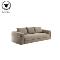 Luxury fabric sofa abrasive leather sofa Italian luxury living room villa furniture