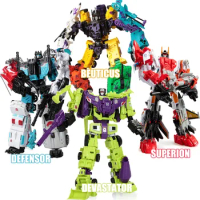 Transformation Robot Toys HZX Defensor Bruticus Superion Devastator IDW 5 IN 1 6 IN 1 ONE NO BOX Sets Action Figure KO 6in1