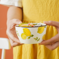 日式水果碗家用吃飯碗個性創意小清新餐具套裝可愛ins風兒童陶瓷