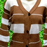 cardigan rajut, cardigan wanita,rajut salur,outfit rajut murah,baju rajut murah