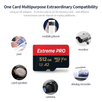 Sandisk 512GB Memory Card Micro SD Card 256GB 128GB 64GB 32GB Class10 UHS-1 Flash Card for CCTV/phon